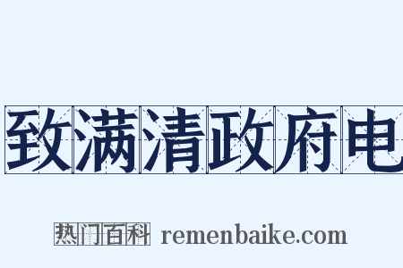 致满清政府电是什么意思的图片